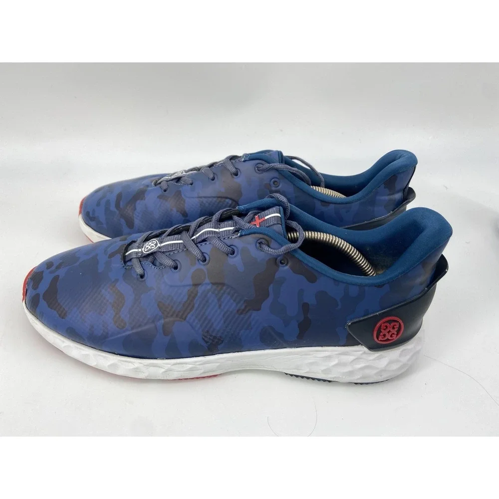 G/FORE Shoes Mens 12 Blue MG4+ Camo Golf Spikeless Sneakers Athletic Comfort - Picture 3 of 11